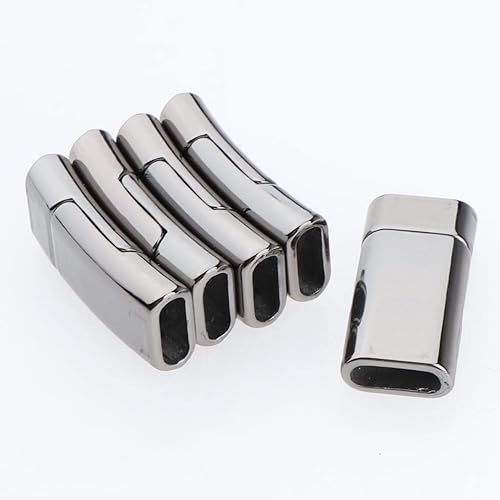 sharprepublic 5 Pièces Fermoirs Maetique Reangle en Métal pour DIY Bijoux - 25 x 10 mm - Noir - Nail Gallerys