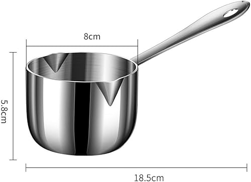 Petit pot à lait en acier inoxydable pour sauce à lait - 160/260 ml - Casserole non pour cuisine, restaurant (260 ml) - Nail Gallerys