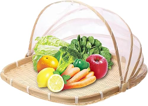 Panier de fruits avec couvercle 15x15 dans une panier à pain à bambou tissé carré avec un couvercle en mousse en maille en maille en servant pour pique-niquer, légumes, fruits, repas - Nail Gallerys