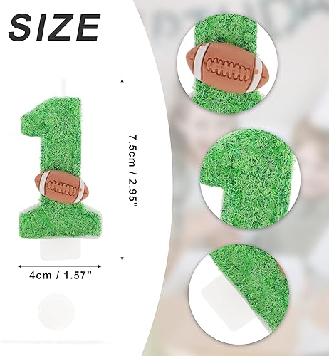 CAPASTEC Bougies D'Anniversaire Numéro 1, Bougies D'Anniversaire Rugby, Décoration De Gâteau Topper, Décoration De Gâteau, Bougies D'Anniversaire Pour Décoration D'Anniversaire, Vert - Nail Gallerys