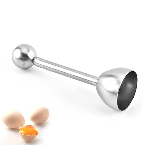 1x œuf topper - 2x coquetiers, Coupe-œuf Outil D'Oeuf en Acier Inoxydable, Oeuf ouvreur, Inoxydable Outil de Cuisine, Applicable à pour Oeufs Durs et Mous, Lavable - Nail Gallerys