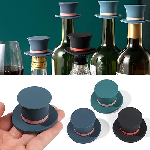 HKTOPCNE Lot de 3 bouchons de bouteille en silicone pour bouteille de vin, drôles et réutilisables, bouchons de vin, bouchons de bouteille, bouchons de bouteille, garde au frais pour le vin, la bière - Nail Gallerys