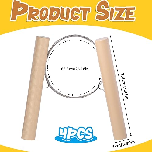 Lot de 4 coupe-fils d'argile avec poignée en bois, outils de coupe de fil faciles à utiliser, outil de sculpture d'argile portable pour artistes, pâte à fromage, outils de poterie - Nail Gallerys