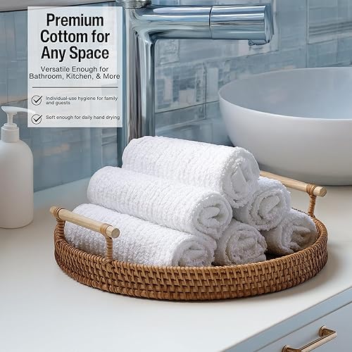 Living Fashions Torchons de Nettoyage 100% Coton, lavables en Machine, lavettes pour Surfaces de Cuisine, Paquet de 12, Blanc - Nail Gallerys