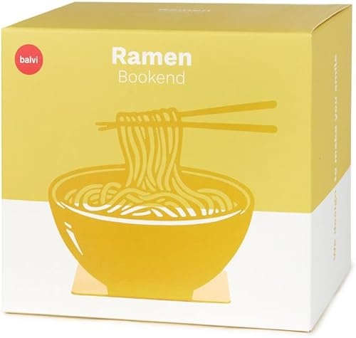 Balvi Serre-Livres Ramen Couleur Jaune Design Original en Forme de Ramen Métal - Nail Gallerys