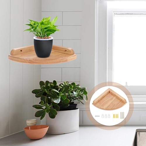 NOLITOY Etagere Angle 30x30 Étagère d'angle en Bois Chêne Étagère Flottante 7 Pouces Ferme Étagère Rustique Étagère pour La Maison Chambre Salon Salle de Bain Décor 18Cm Etagere en Coin Blanche - Nail Gallerys