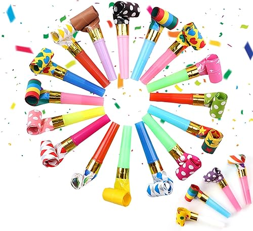 Lot de 20 sifflets pour enfants - Jouets amusants pour graduation, Nouvel An, anniversaire, Noël - Nail Gallerys