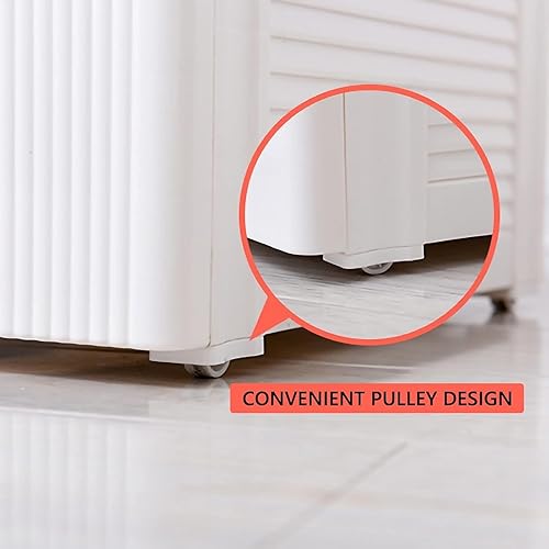 Meuble de salle de bain mince avec tiroir coulissant, tour de rangement sur roulettes, organisateur de tour de rangement (6 tiroirs) - Nail Gallerys