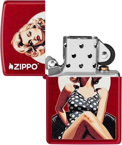Zippo Briquet Tempête - Vintage Pinup Design 2 - Rechargeable - Coffret Cadeau - Métal - Fabriqué aux USA - Nail Gallerys