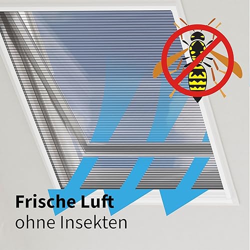 Cocoon Store Occultant 100x160 - Store pour Fenetre de Toit - Isolant Thermique - Blanc avec Moustiquaire Noir - Nail Gallerys