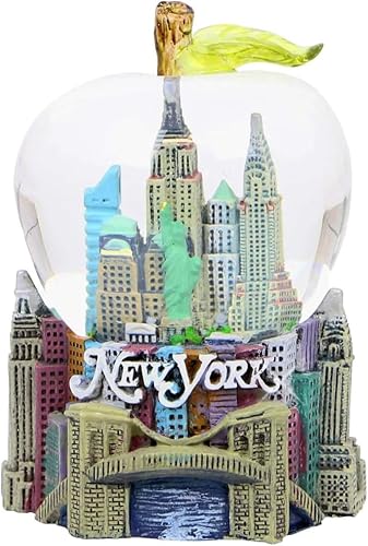 Mini Boule à Neige New York City Feuille de Pomme 6,3 cm NYC - Nail Gallerys