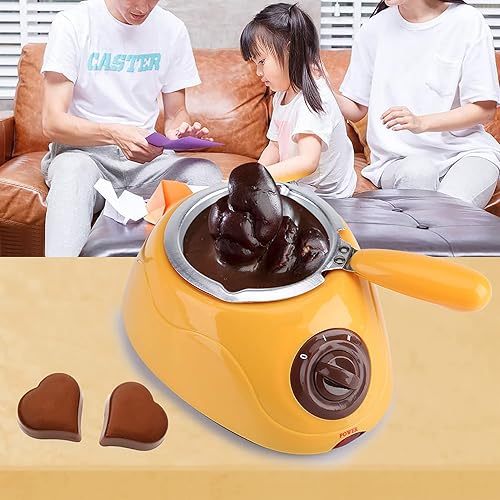 BuyWeek Fondue au Chocolat, Machine à Fondre au Chocolat Électrique, Contrôle de Température Réglable, Appareil a Fondue au Chocolat pour Faire Fondre des Bonbons, des Chocolats - Nail Gallerys