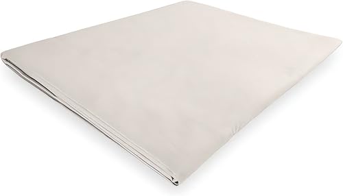 Soleil d'ocre, Drap Plat en Polycoton 280x300 cm Percale Lin - Nail Gallerys