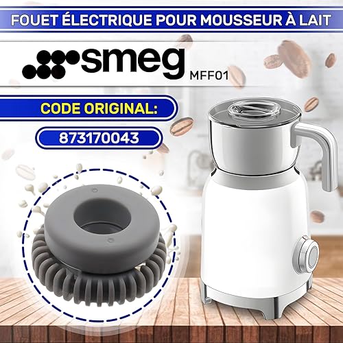 Fouet Mousseur à Lait Électrique Possède le Code D'origine 873170043 pour Smeg - Garantie de 10 Ans - MONTERAL - Nail Gallerys