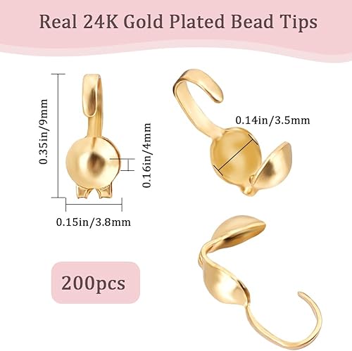 Beebeecraft 1 boîte de 200 Embouts de Perles en Acier Inoxydable Embouts de Perles Ouverts Cache-Noeud Minuscule Coquille Rabattable Embouts de Culotte pour Nœuds Diamètre Intérieur de 3 mm - Nail Gallerys