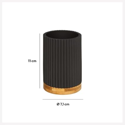 JJA Pot Salle de Bain NATUREO Noir - Nail Gallerys