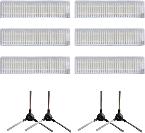 Tecasa 6* filtres +4* brosses latérales (2 paires) pour AMIBOT Prime 2 / BL200 Accessoires - Nail Gallerys