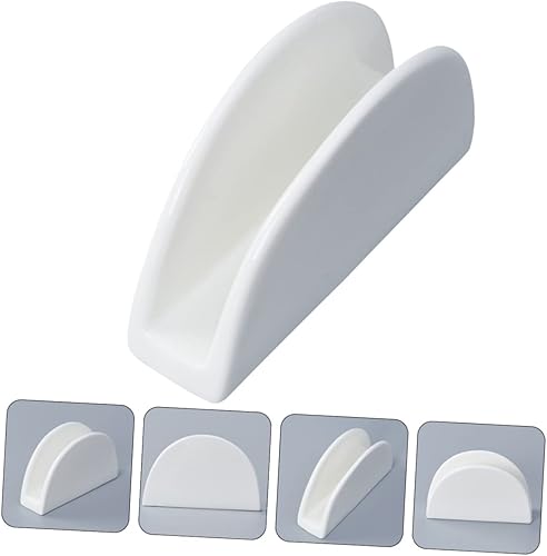 FELTECHELECTR Porte-serviettes en céramique Porte-serviettes pour invités Plateau pour serviettes de cocktail Porte-serviettes vertical Distributeur de nappe Blanc Ménage Poivrière - Nail Gallerys