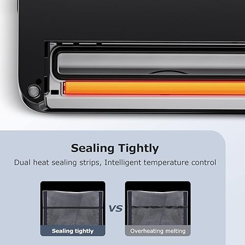 Fresko Automatique Machine/Appareils de Mise Sous Vide Humides et Secs, Sous Videuse Alimentaire avec LED Intelligente et 10 Sacs Vide (V5) - Nail Gallerys