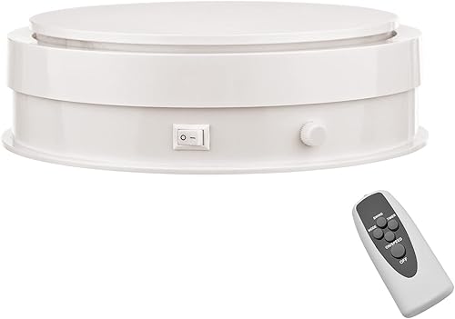 Andoer Plateau Tournant Électrique Professionnel 8 Pouces Plateau Rotatif Électrique Rotatif Rotatif Motorisé 360 Degrés Support Rotatif pour Photographie Bijoux Présentoir - Nail Gallerys