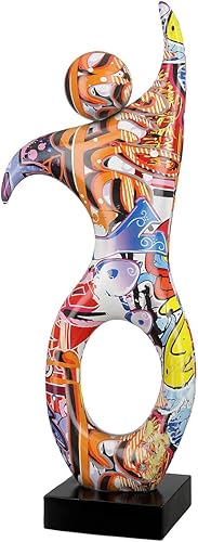 Casablanca Figurine décorative Sculpture Danseur XL - Décoration d'art Moderne en résine - Design Street Art - Multicolore Hauteur 36,5 cm, Coloré - Nail Gallerys