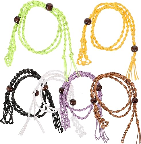 Housoutil 6 Pièces Collier Diy Corde Tressée pour Pendentifs Pierre Réglables Support de Collier pour Crystals - Nail Gallerys