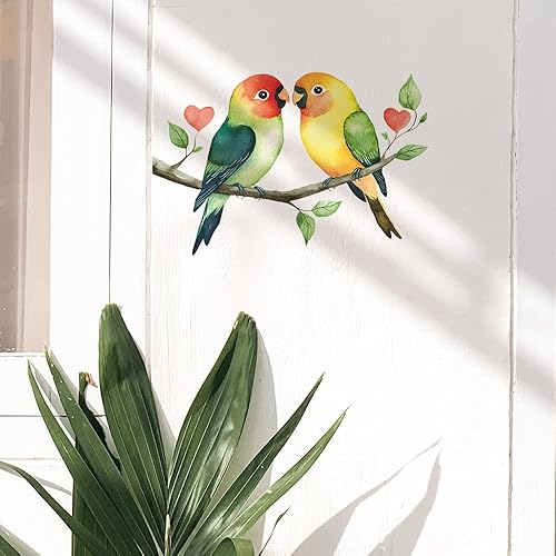 COVPAW Lot de 2 autocollants muraux motif oiseaux pour porte, mur, fenêtre, porte en verre, chambre à coucher, salon, chambre d'enfant, cuisine, bureau, décoration (2 oiseaux) - Nail Gallerys
