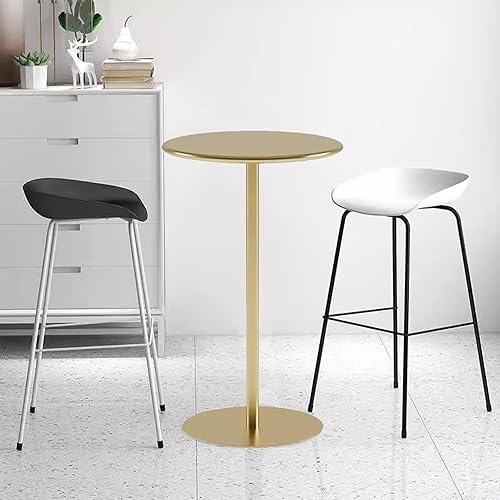 Junvstor Table de Bar Ronde pour Salon, Table de Bistro, pub, Table de comptoir Moderne pour Table d'appoint Basse, Table Haute pour Cuisine, Salle à Manger (Size : 40x40x72cm) - Nail Gallerys