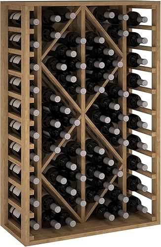 Expovinalia Porte-Bouteilles avec Une capacité de 70 Bouteilles, en Bois, chêne Clair, 68 x 32 x 105 cm - Nail Gallerys