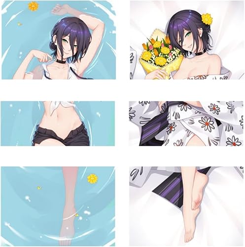 Flyshun Reze Housse de coussin Anime jeu - 150 x 50 cm - Peau de pêche (Reze 1) - Nail Gallerys