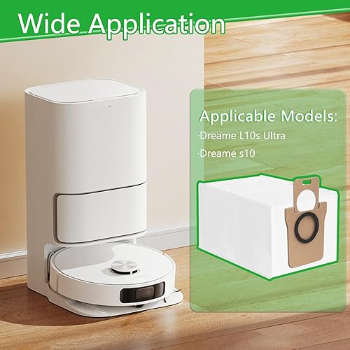UKOFEW Sac à Poussière pour Dreame L10s Ultra/Dreame S10 Robot Aspirateur, Kit d'Accessoires pour Sacs d'Aspirateur, Sac de Collecte de Poussière, d'une Capacité 2,5 L Sac de Rechange (8PCS) - Nail Gallerys