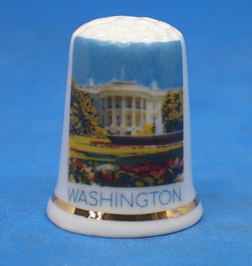 Birchcroft Dé à Coudre en Porcelaine de Chine – Affiche de Voyage Washington DC Box - Nail Gallerys