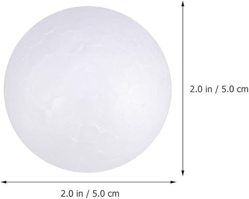 50Pcs Boules de Blanc Boules de Mousse de Bricolage pour Projets D'artisanat d'art 5Cm - Nail Gallerys