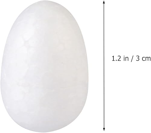 SOIMISS Lot de 50 boules en polystyrène à peindre, boule en polystyrène blanc de 3 cm, à remplir, œufs en plastique, œufs de Pâques, à coller et à peindre - Nail Gallerys