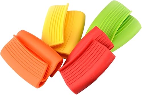 TOPPERFUN 4Paires Clips Casserole Silicone Isolants Accessoire de Cuisine Chaleur pour Protection des Mains Prise Sécurisée - Nail Gallerys