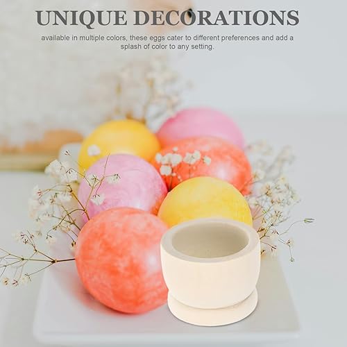 Healeved 6 Pièces Plateau à Oeufs en Bois Soucoupe en Bois Serveur D'oeufs Coquetier Tasse Porte-Oeufs Inachevé Bricolage Œufs De Pâques Porte-Oeufs De Poule Peint Chevalet - Nail Gallerys