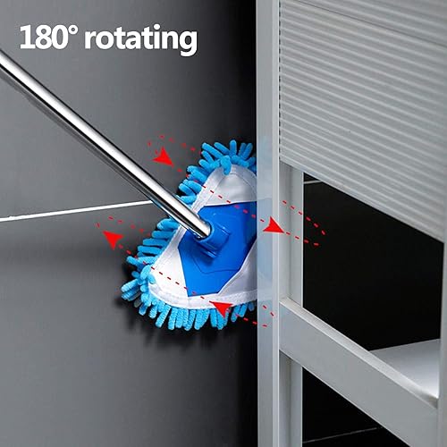 Balai de Nettoyage Triangulaire, Serpillère de Nettoyage Triangulaire rétractable pour Plafond, Nettoyage du Sol, du Plafond de la Cuisine, du Mur, du Verre - Nail Gallerys