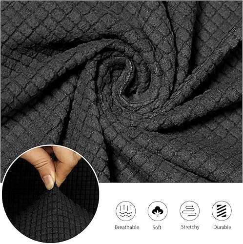 yampiyt Housse de banc de rangement extensible, en jacquard, rectangulaire, amovible, antidérapante, lavable pour chambre à coucher et hôtel - Nail Gallerys