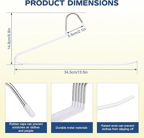 Huiguli Lot de 12 Cintre Pantalon avec Extrémité Ouverte, Anti Glisse Cintres Porte-Pantalons Cintre Gain de Place, pour Jeans, Pantalons, Serviettes, Écharpes - Nail Gallerys
