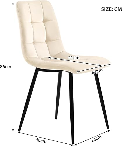 Ensemble de Table à Manger Moderne (5 pièces), avec 4 chaises, 140 × 80 × 75 cm, Table à Manger avec Pieds en Noir métal, Plateau en MDF Blanc, avec chaises de Salle à Manger en Velours Marron - Nail Gallerys