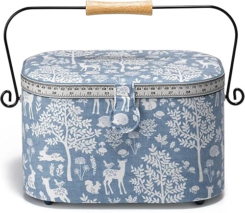 Prym 612656 Panier à couture ovale Woodland - Nail Gallerys