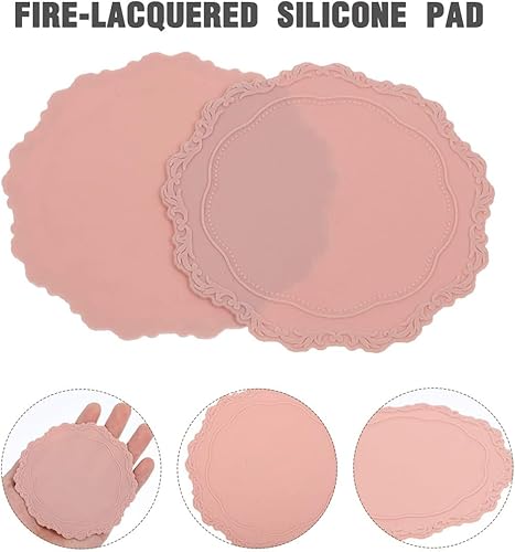 Dessous de Verre en Silicone pour Boissons,Lot de 6, sous Verre Tasses Rondes Noires Antidérapants, Bar, Tasses, Verres, Décoration de Table,Coasters - Nail Gallerys