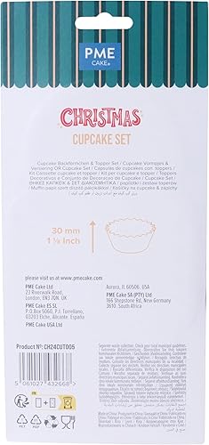 PME Noël Kit de Caissettes à cupcakes et Toppers - Casse-Noisette (Set de 24) - Nail Gallerys