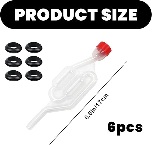 Nizirioo Bonde De Fermentation, 6 Pièces Barboteur Fermentation 10mm SAS De Fermentation Barboteur avec Bouchons en Caoutchouc pour Brasser De La Bière, du Vin, Faire Fermenter des Cornichons - Nail Gallerys