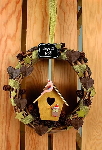 MegaCrea DIY Couronne en Osier Naturel 20 x 4 cm - Nail Gallerys