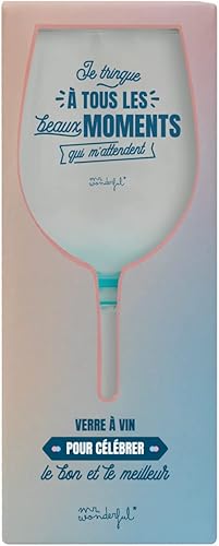 Mr. Wonderful Verre à vin - Je trinque à tous les beaux moments qui m’attendent - Nail Gallerys
