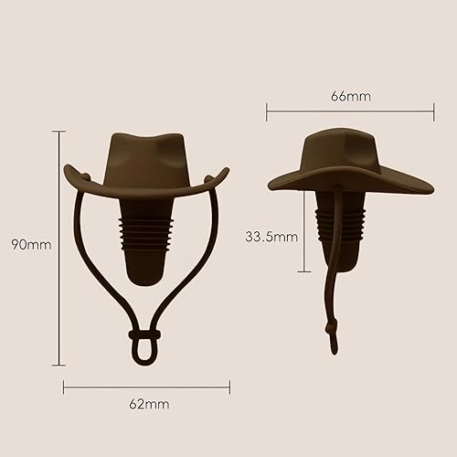 lcvtos Bouchon de Bouteille de Vin en Forme de Chapeau de Cow-Boy, Bouchons en Liège pour Bouteilles de Vin, Scellant Décoratif pour Bouteille de Boisson - Nail Gallerys