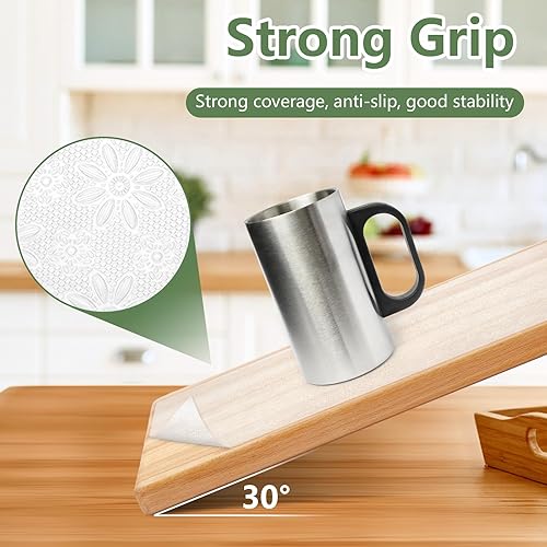 Onlyesh Tapis Fond de Tiroir, 45 x 500 cm Tapis Antidérapant Cuisine EVA Non-Adhésif, Protection Tiroir Cuisine pour Etagères Armoires Tiroirs Réfrigérateurs Bureau à Domicile - Nail Gallerys