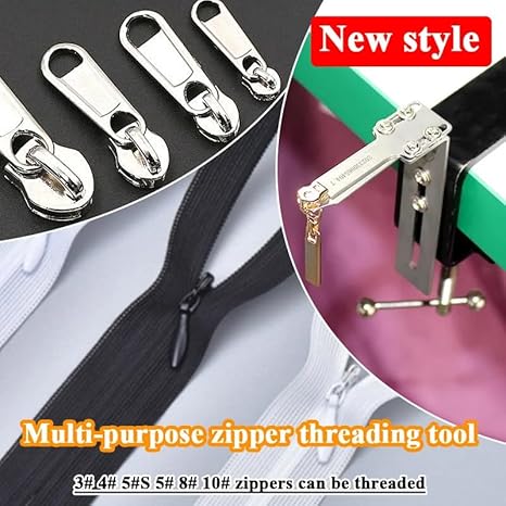 Quick Zipper Jig Sliders, Zipper Jig Tool for Zipper Pulls, Handy Sewing Zipper Jig Set, Zipper Jig for Zipper Pulls (#2) - Nail Gallerys