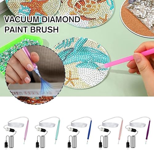 Stylo de peinture diamant électrique, stylo sous vide, outil de ramassage sous vide, accessoires d'art pour les amateurs d'artisanat - Nail Gallerys